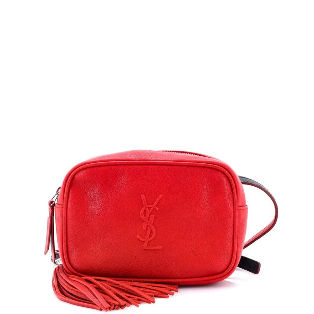 Saint Laurent Lou Belt Bag Leather Red